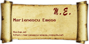 Marienescu Emese névjegykártya